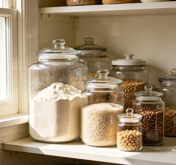 Large Capacity Glass Pantry Food Storage Jar
